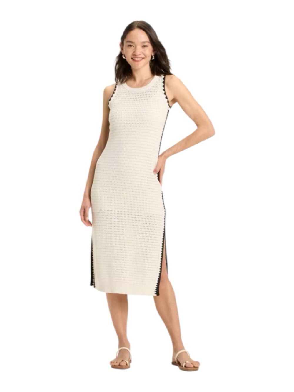 Universal thread open work midi sweater dress M
